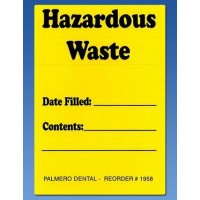 Palmero Healthcare Hazardous Waste Labels - 100/roll